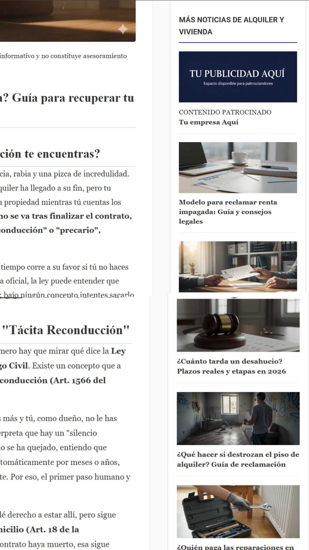 Ejemplo Publicidad Sidebar