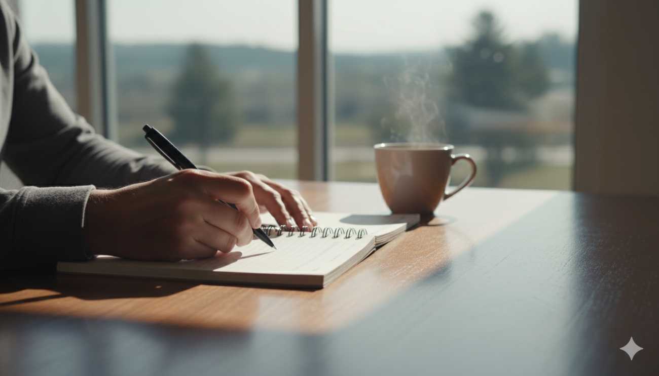 Persona planificando la negociación de sus deudas de forma organizada.