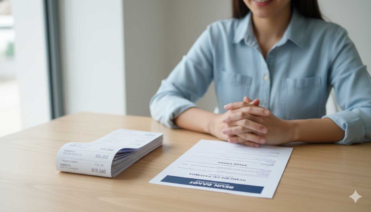 Persona organizando la consolidación de sus préstamos en una sola cuota.