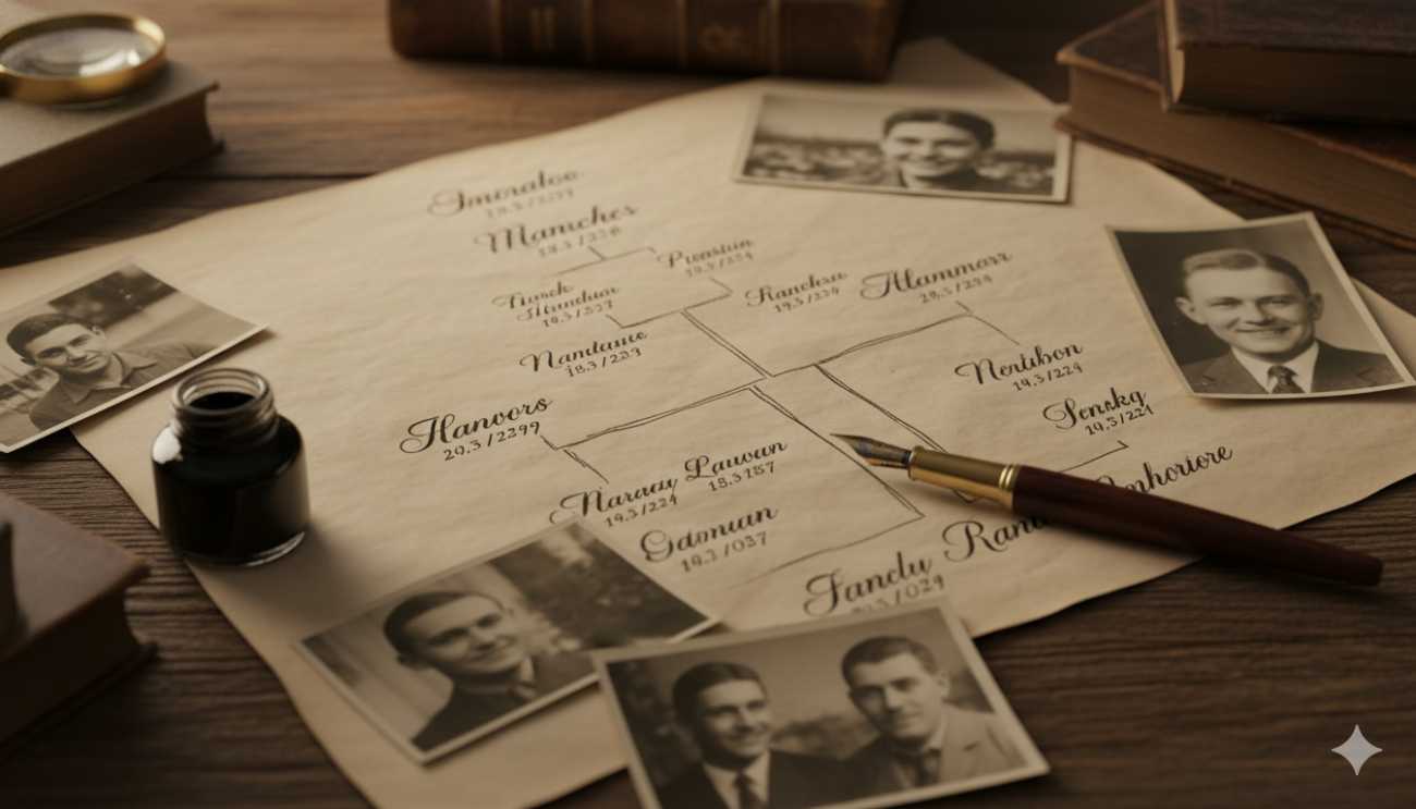 Esquema de reparto de bienes familiares cuando no existe testamento en España.