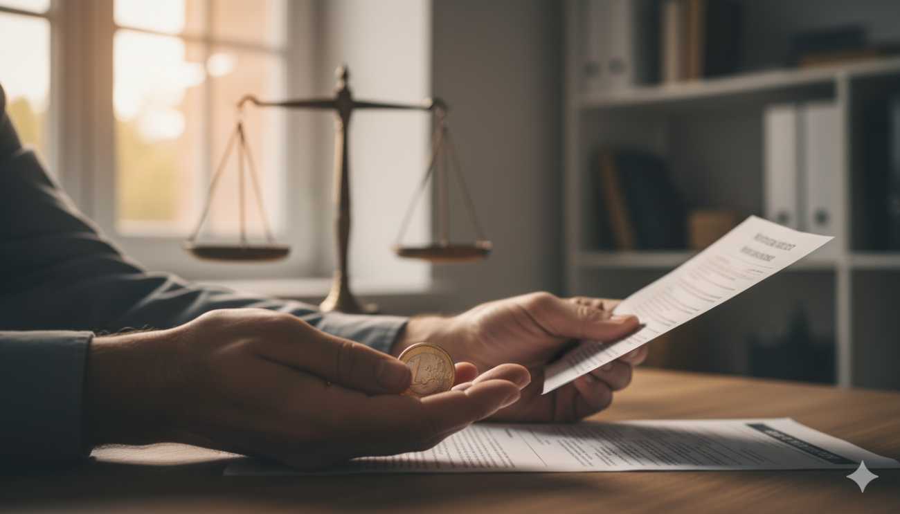 Persona decidiendo si pagar una multa con descuento o presentar un recurso.