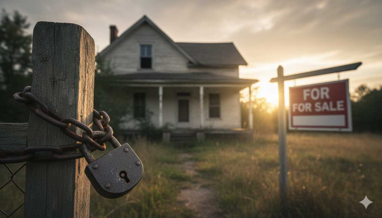 Conflicto familiar por la venta de una vivienda recibida en herencia.